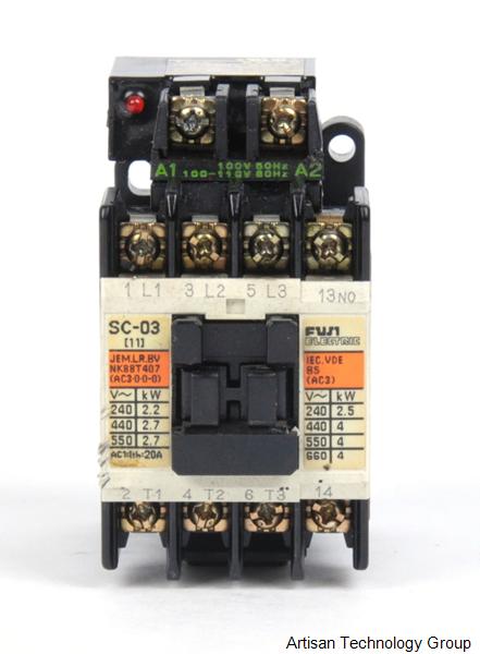 SC-03, Fuji Electric, Contactor magnético, Ith=11A, contactor auxiliar A600, Q300, 60/75 °C, solo cable de cobre, auxiliar 1A (1 N), F07168014E, 7704, 100 V, 50 Hz