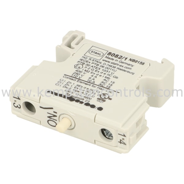 8082/1, R. STAHL, Modulo de contacto, fabricado para trabajar de forma segura en lugares peligrosos donde hay gases, Contactos Chapados en Oro, 1NC, 500V, 6Amp.