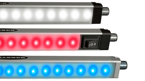 WLS28-2CW570DSQ-803499, Banner Engineering, Barras de luz y tiras de luces industrial, largo: 570mm. 12-30vdc. color: blanco. cascadeable qd-pin