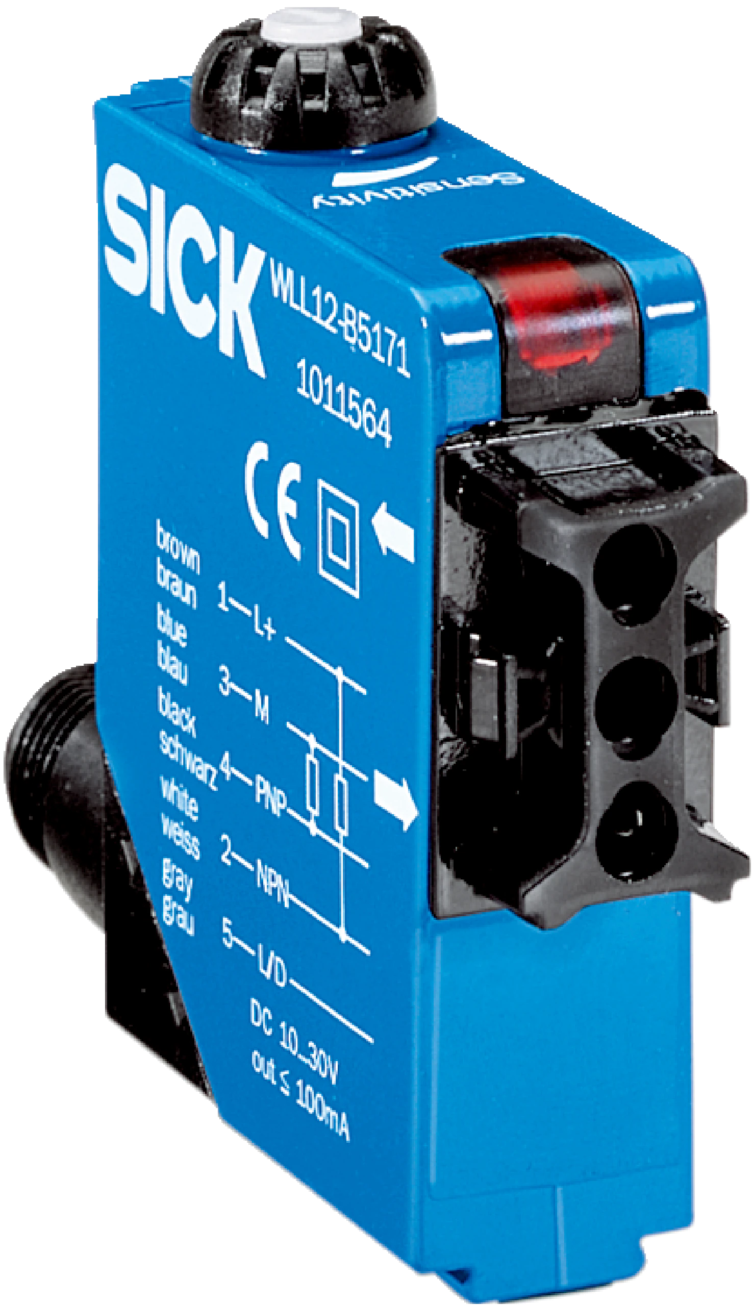 WLL12-B5181, SICK, Sensor fotoeléctrico, PNP/NPN, 10-30 V CC, 100mA