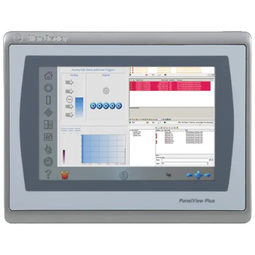 2711P-T10C21D8S, Allen Bradley, PanelView Plus 7,  10" táctil de 7 colores, Terminal gráfico, modelo estándar, pantalla color TFT, pantalla táctil, Ethernet.
