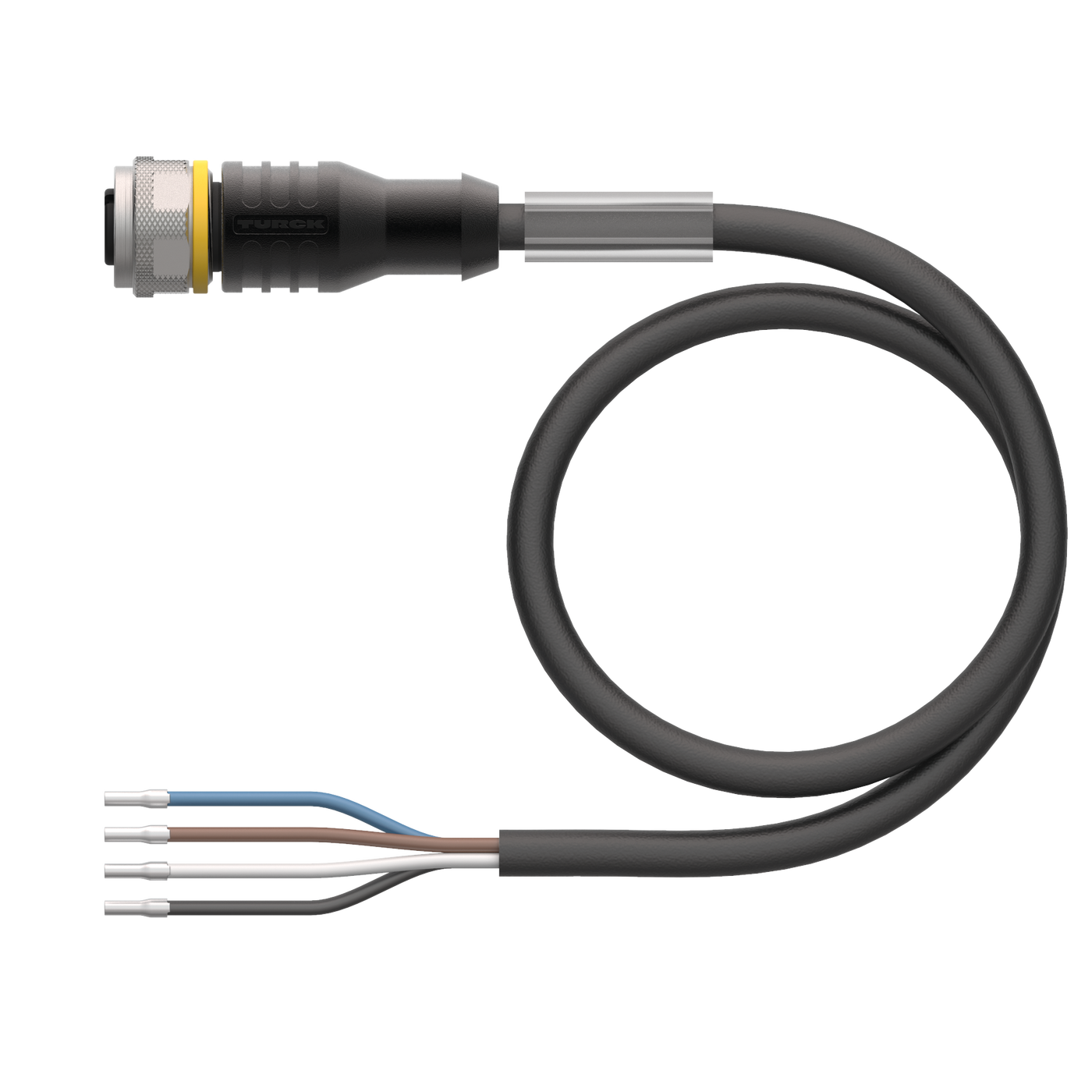 RKC4.4T-5/TEL, Turck, Actuator and Sensor Cable, PVC Connection Cable