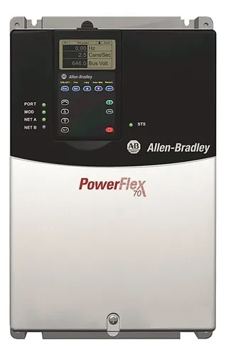 Powerflex 70, Allen Bradley,  Drive, VFD, 10 hp 480 V Controlador de frecuencia variable (VFD) Entrada: trifásica, 47-63 Hz Variador de CA de 7,5 (10) kW