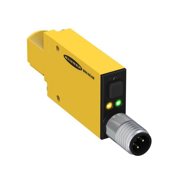 SME312CVWQD, BANNER ENGINEERING, Sensor,  fotoeléctricos MINI-BEAM EXPERT, 16 mm; Input: 10-30 V dc, Output: Bipolar: 1 NPN; 1 PNP, 5-pin M12 Integral QD.