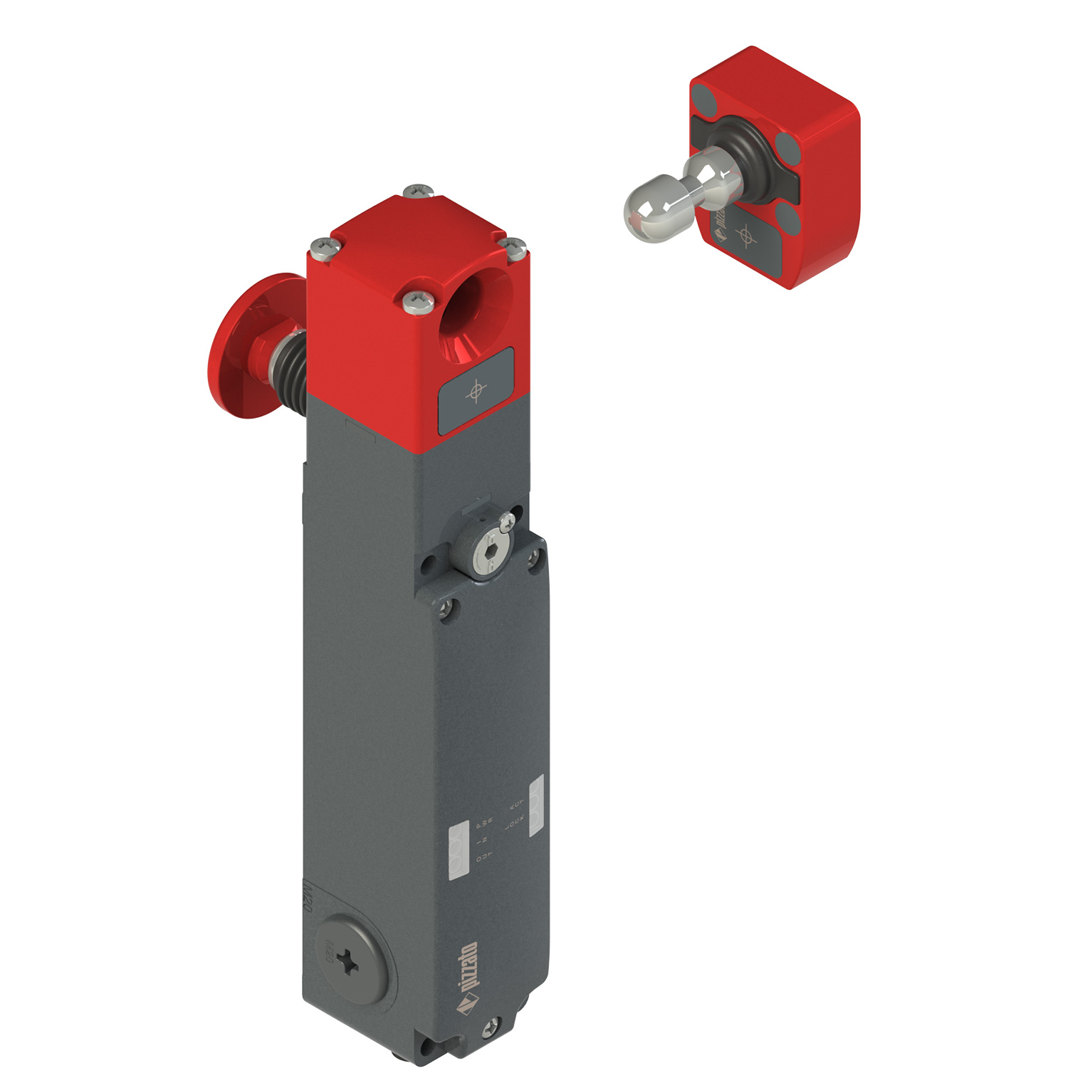 NG 2D7D411A, Pizzato Elettrica, INTERRUPTOR DE SEGURIDAD, SERIE NG RFID, CON BLOQUEO, CON ACTUADOR