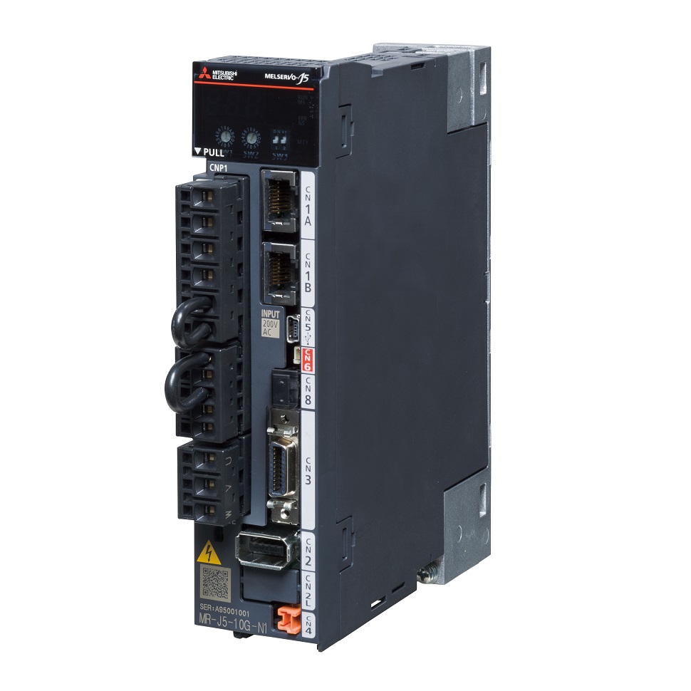 MR-JET-40G-N1, Mitsubishi Electric, MELSERVO-JET. Tipo, MR-JET. Interfaz de mando, ETHERCAT. Capacidad nominal (kW), 0,4. Número de ejes, 1. Alimentación 1 fase (VAC), 1PHASE 230V,